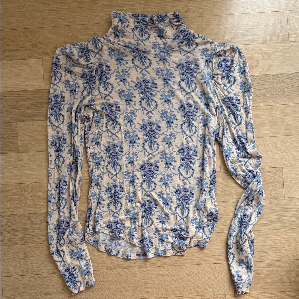Floral High Neck Women's Top